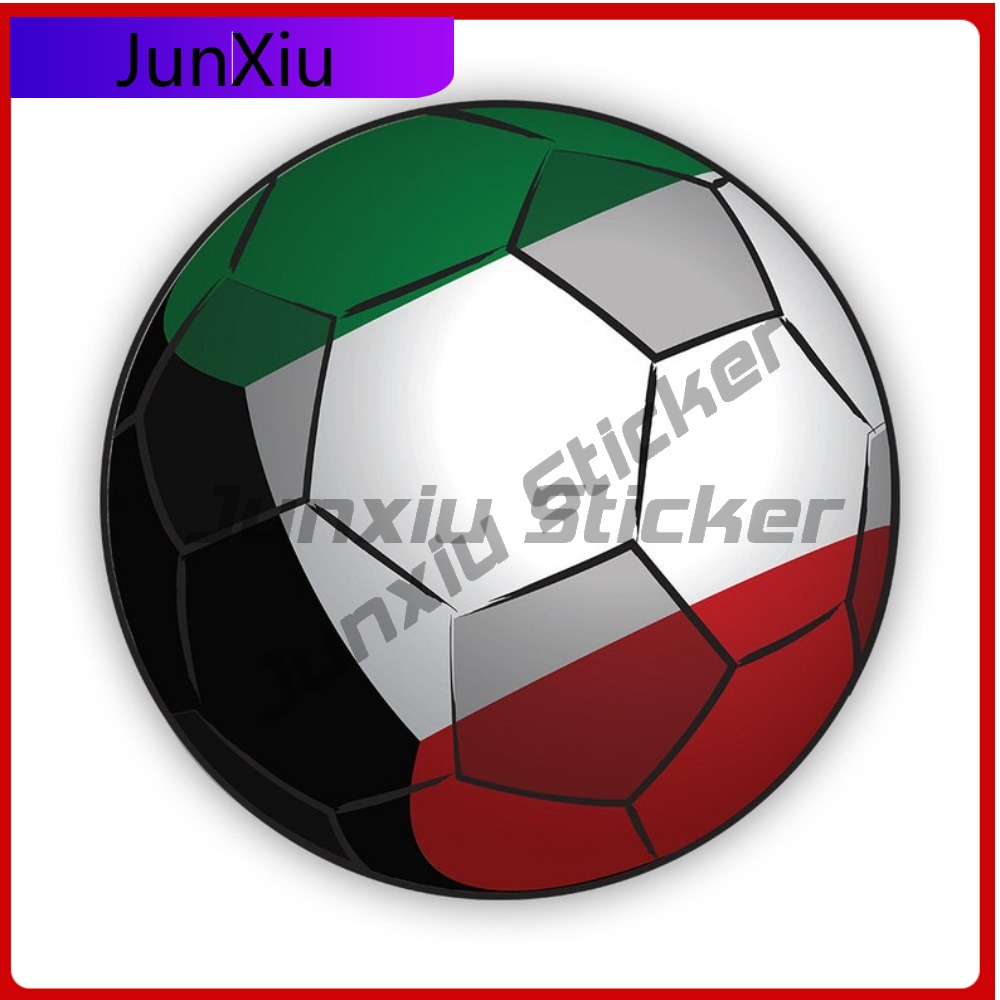 Car Accessories Kuwait - Kuwait Football Sticker Fade Resistant Weather