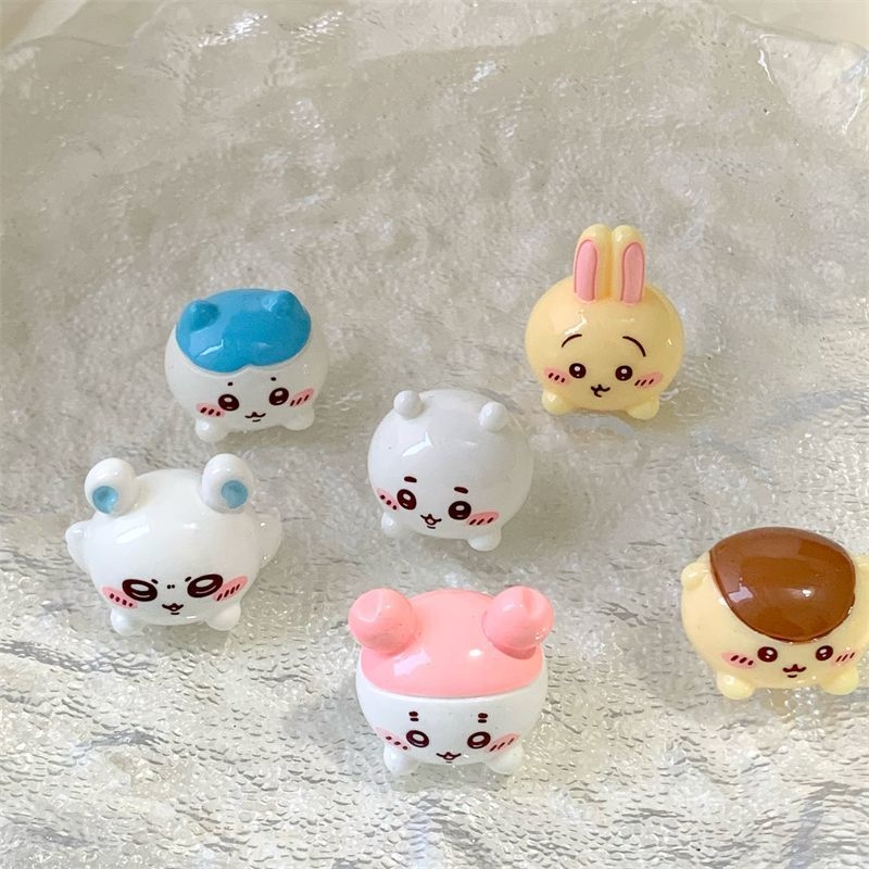Car Accessories Girl - Chiikawa Resin Figures Set Cute Cartoon
