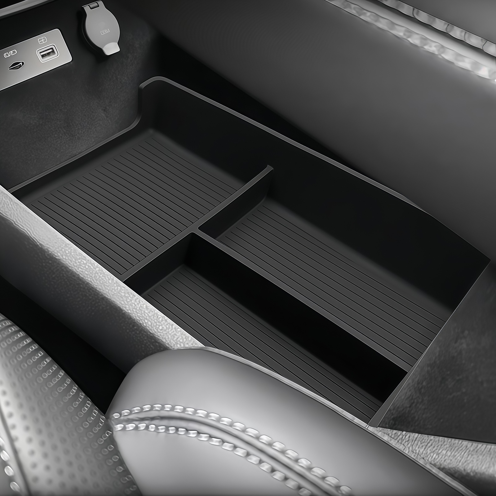 Car Accessories Website - Center Console Lower Storage Organizer Tray