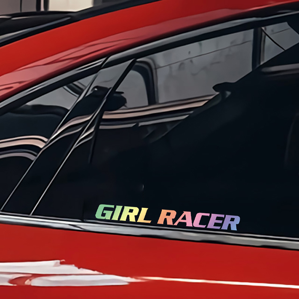 Car Accessories Girl - GIRL RACER Motorcycle Stickers Car Window