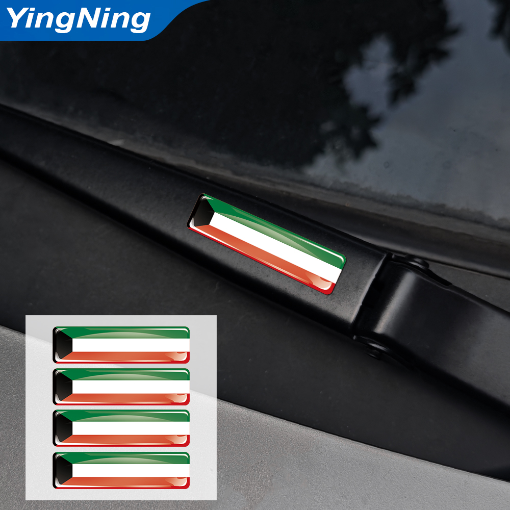 4PCS Kuwait Flag Sticker Epoxy - Car Accessories Kuwait recension och pris