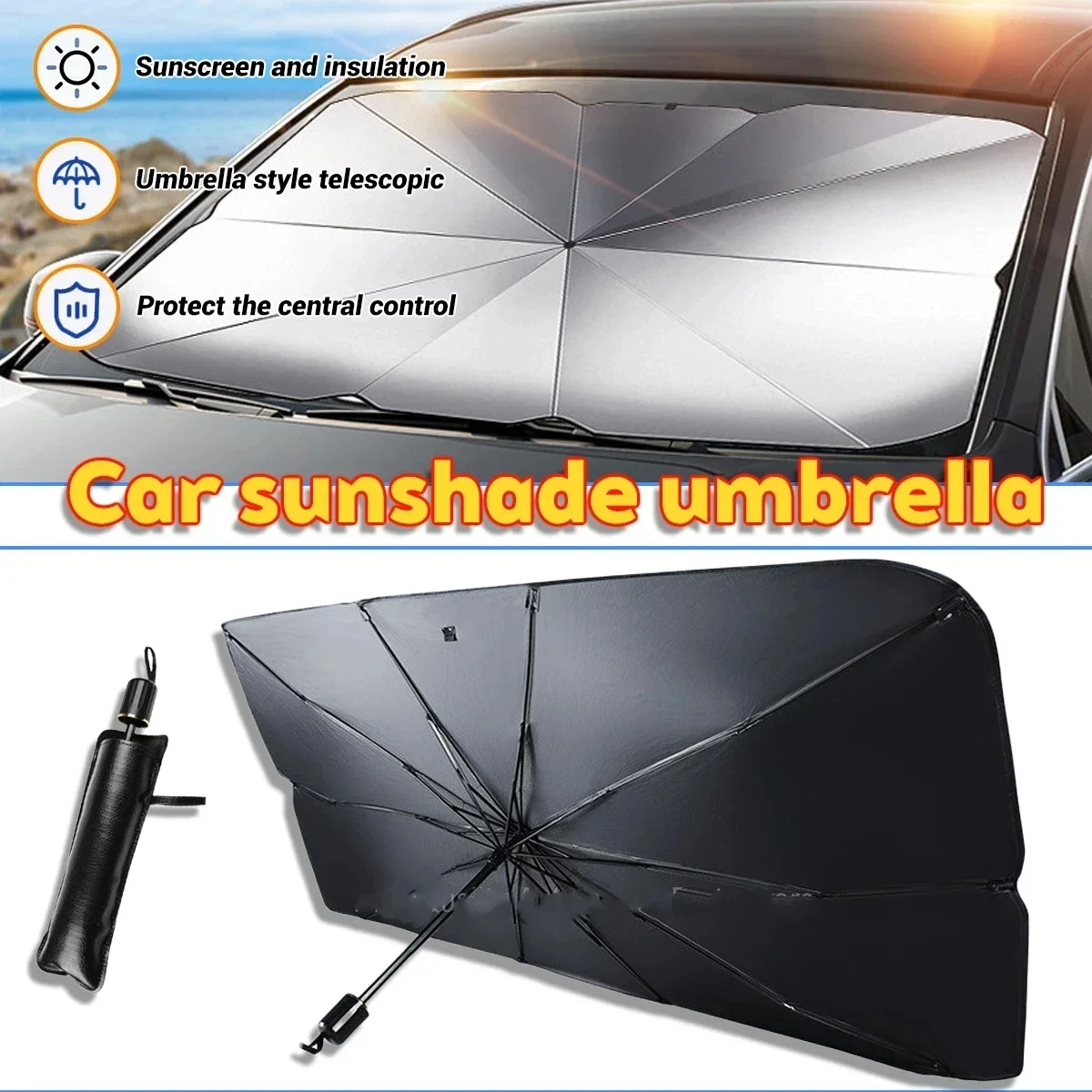 Car Umbrella Sunshade Windshie - Windshield Sun Shade recension och pris
