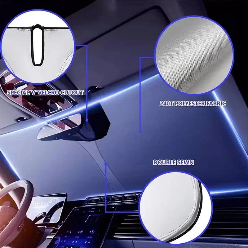 Car Windshield Sun Visor Folda - Windshield Sun Shade recension och pris