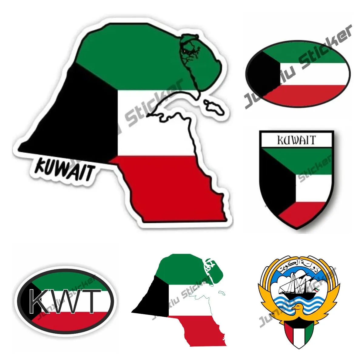 Kuwait Map with Flag Vinyl Sti - Car Accessories Kuwait recension och pris
