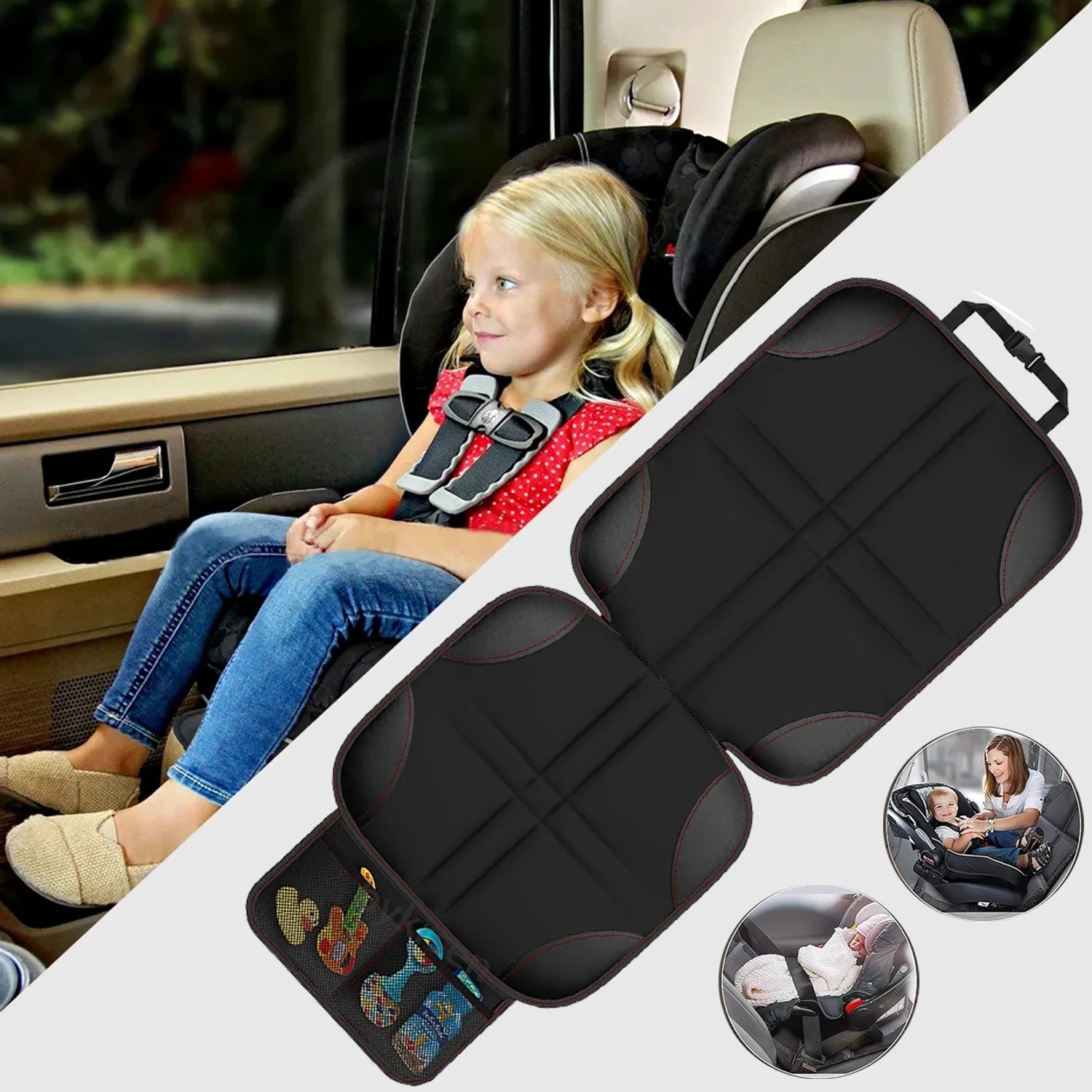 Thick PU Leather Child Car Sea - Leather Car Seat Cover recension och pris