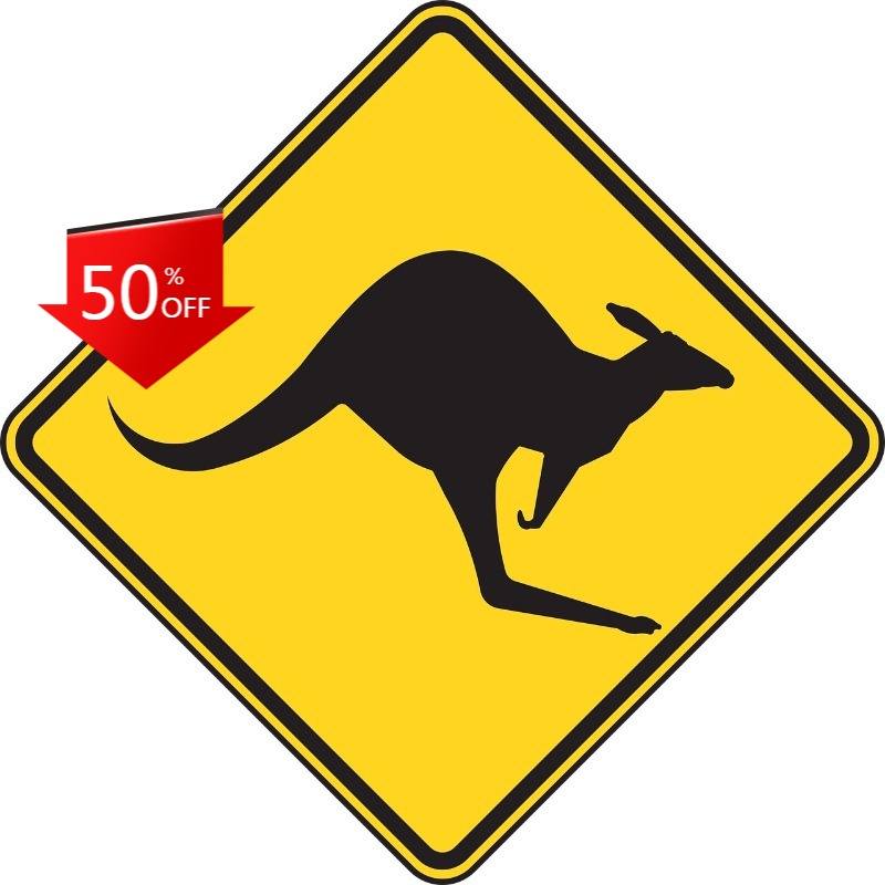 Kangaroo Sticker Crossing Sign - Car Accessories Australia recension och pris