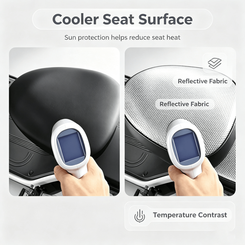 Electric Bicycle Seat Cover Ca - Leather Car Seat Cover recension och pris