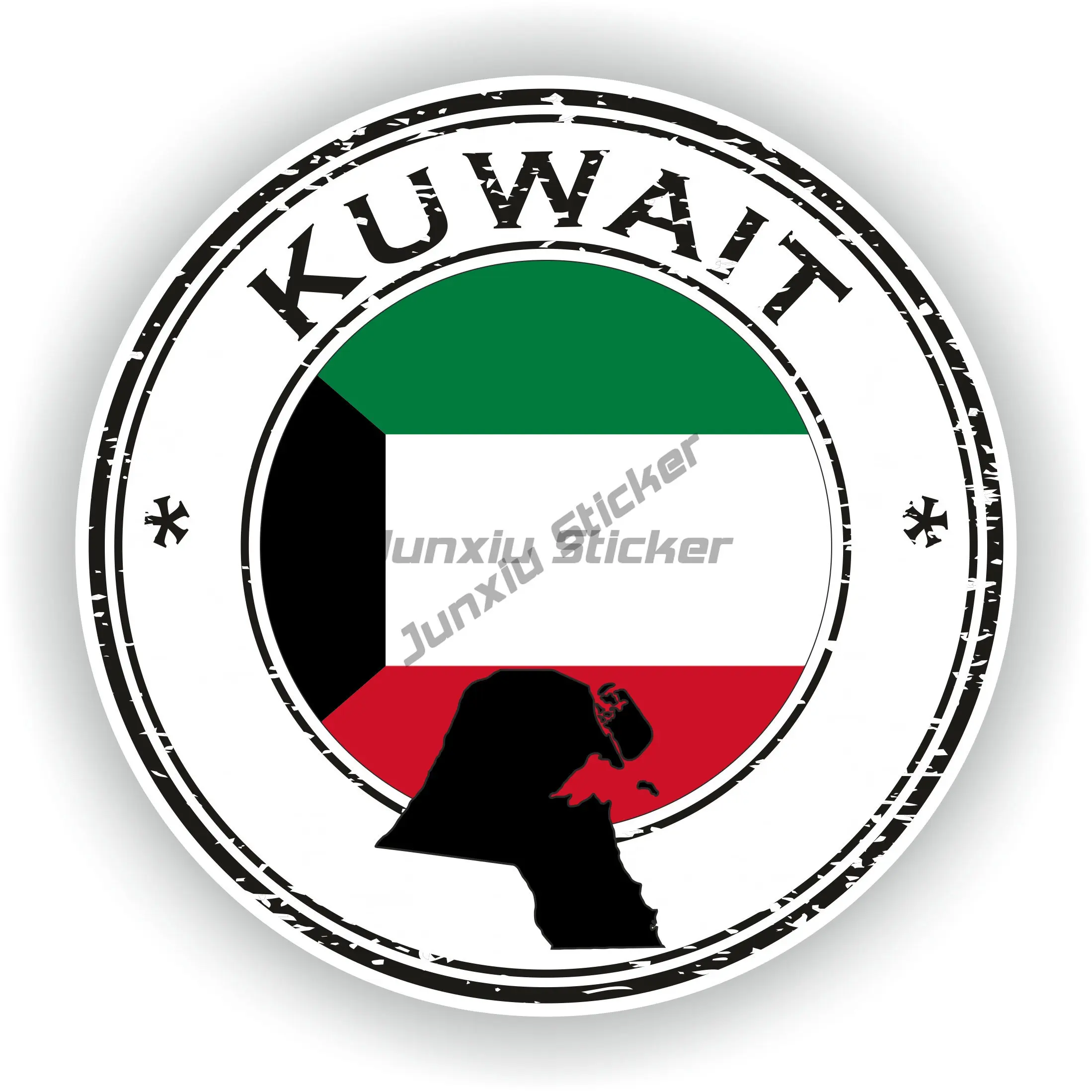 KWT Kuwait Flag Map National E - Car Accessories Kuwait recension och pris